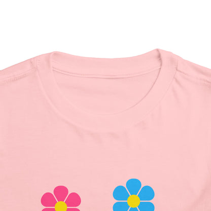 Girls' Smiley Cute Toddler Flower Tee - 10 colors