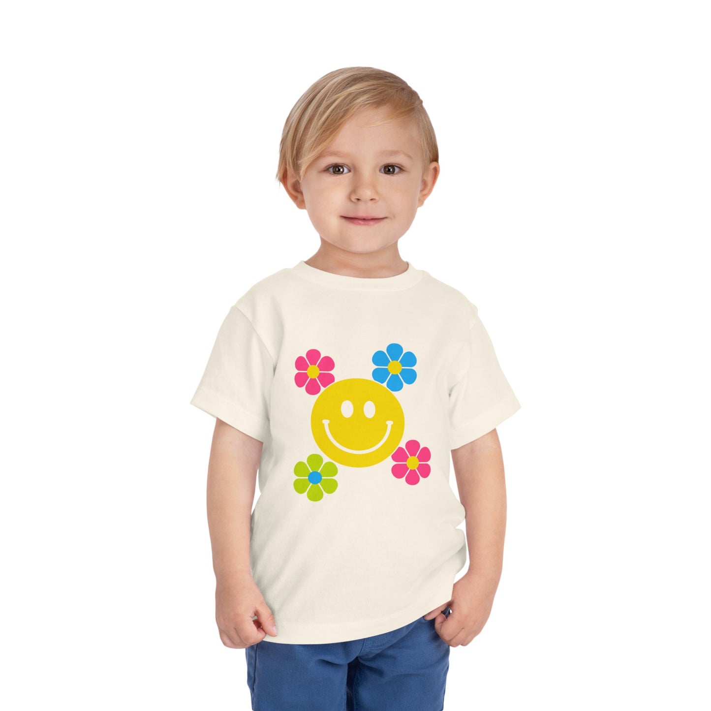 Girls' Smiley Cute Toddler Flower Tee - 10 colors