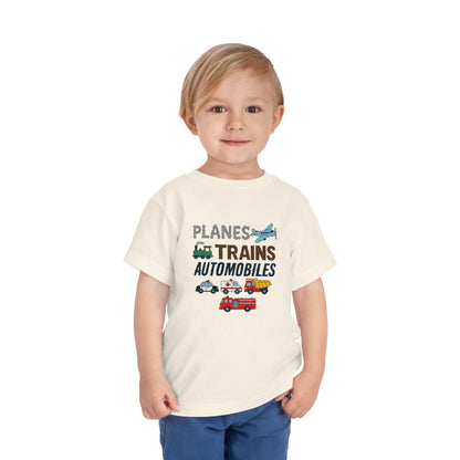 Planes, Trains, Automobiles Cute Toddler Tee - 7 colors