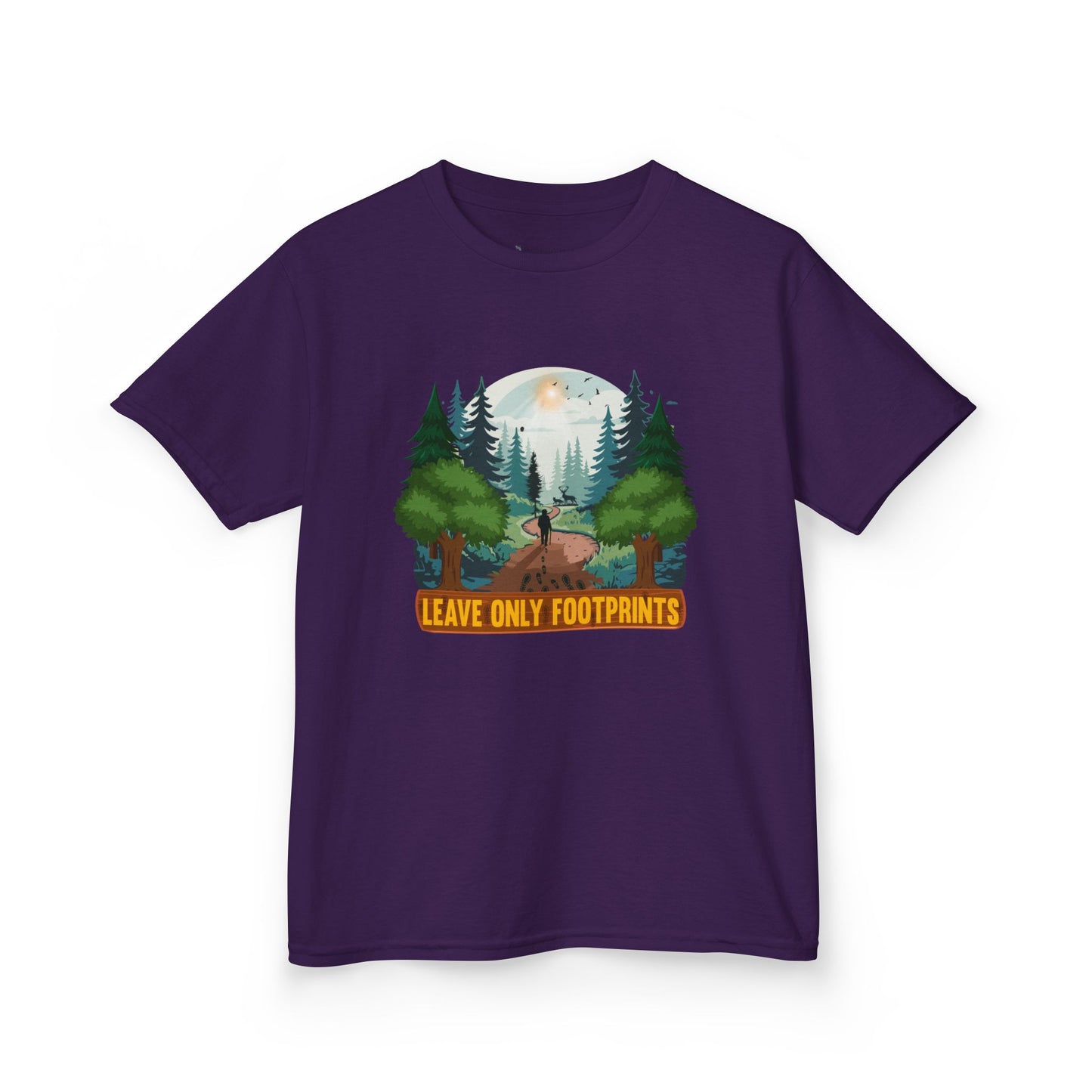 Kids' Leave Only Footprints Forest T-Shirt - 18 colors