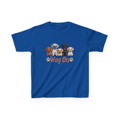 Kids' Wag On Furry Puppies T-Shirt - 16 colors