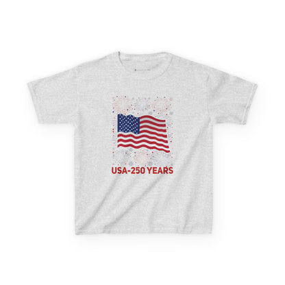 Kids' USA 250 Years Fireworks Birthday T-shirt - 12 colors