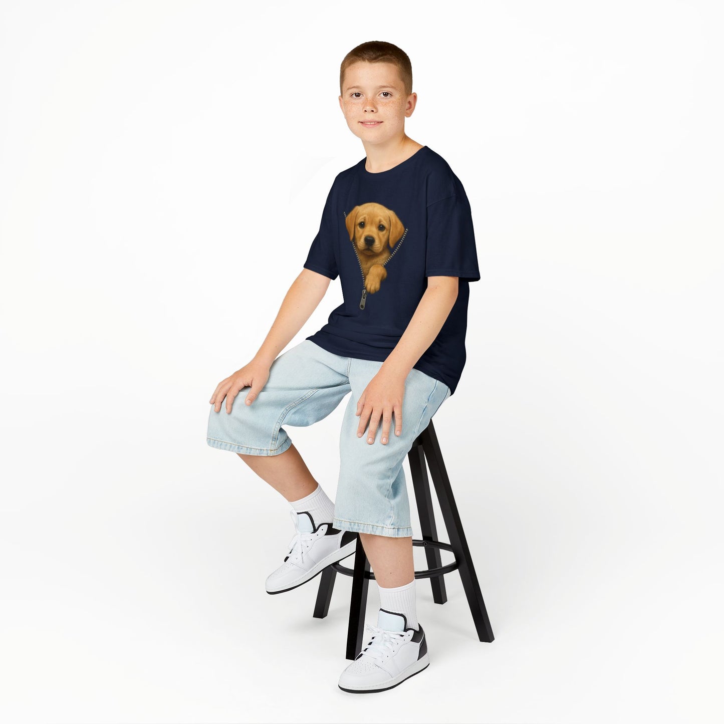 Kids' Peeking Puppy T-shirt - 15 colors