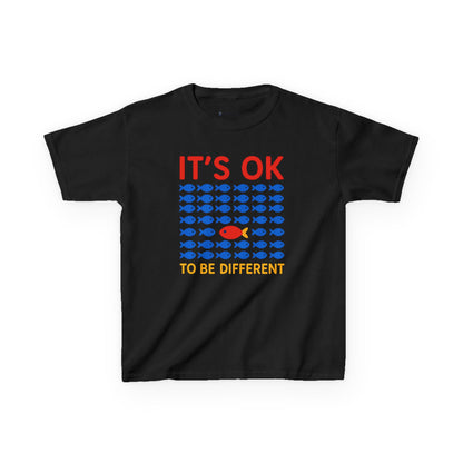 Kids' It's OK To Be Different Fishy Friends T-Shirt - 15 colors