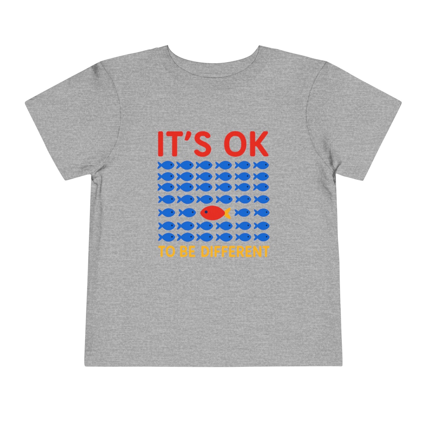 It's OK To Be Different Cute Fishy Toddler Tee - 8 colors