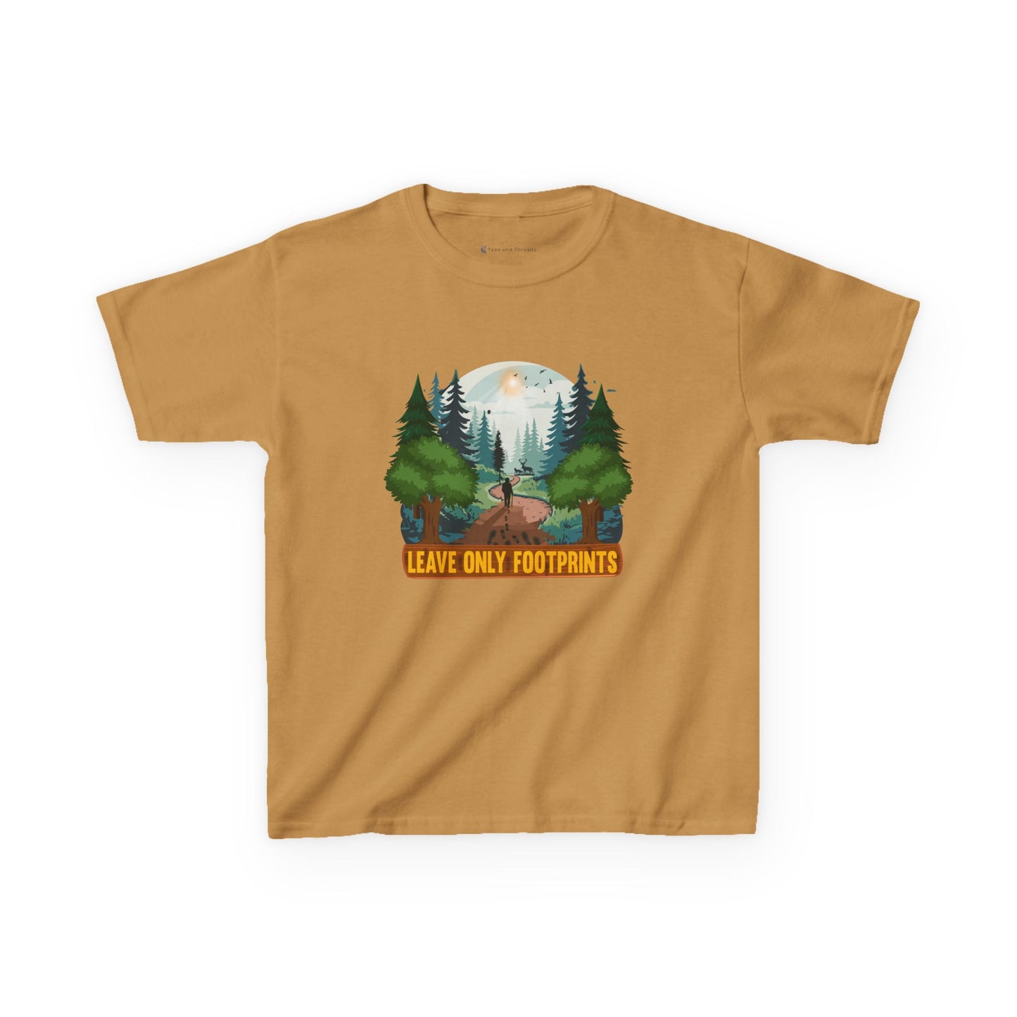 Kids' Leave Only Footprints Forest T-Shirt - 18 colors
