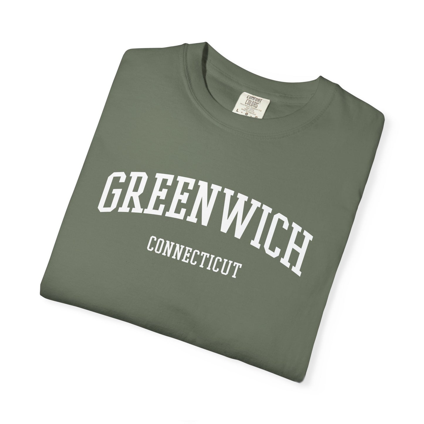Greenwich CT Classic Block T-shirt - 15 colors