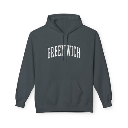 Greenwich, CT Fleece Hoodie - Unisex Sweatshirt for Casual Comfort