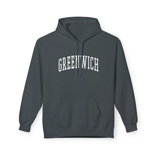 Greenwich, CT Fleece Hoodie - Unisex Sweatshirt for Casual Comfort