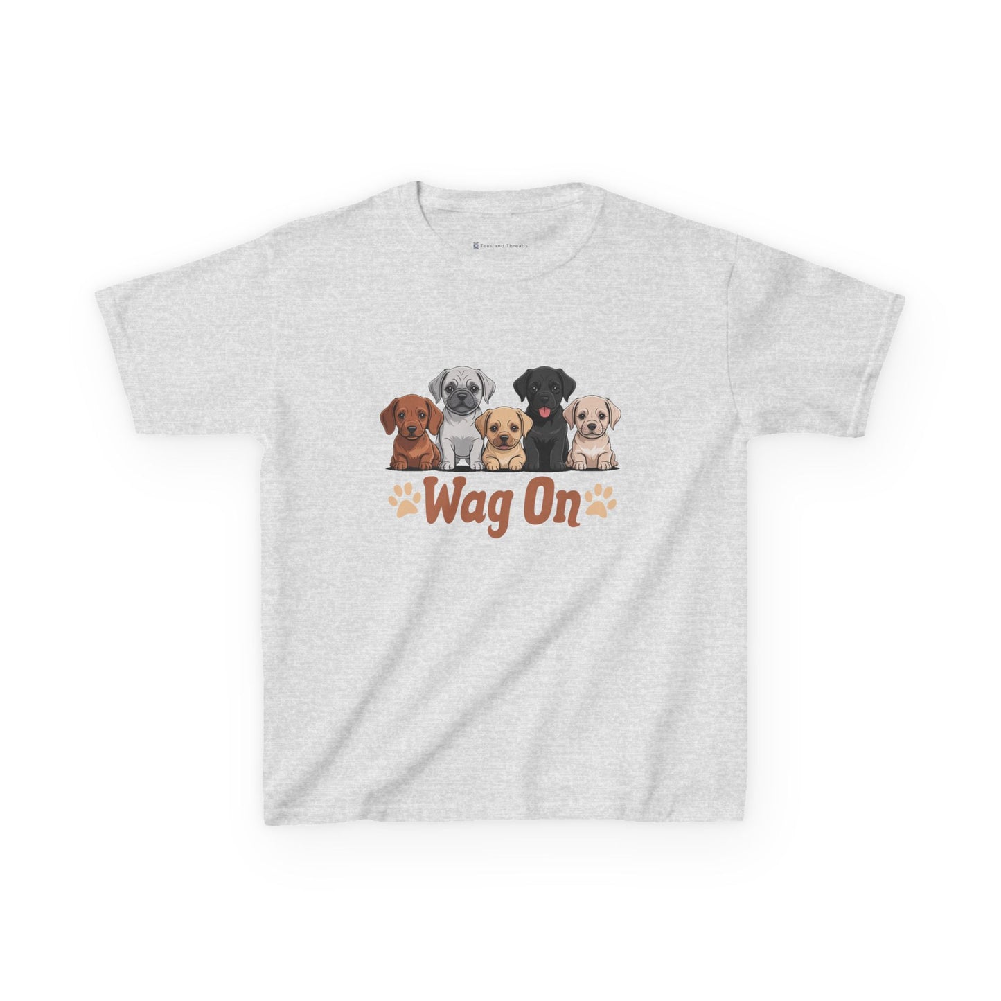 Kids' Wag On Furry Puppies T-Shirt - 16 colors