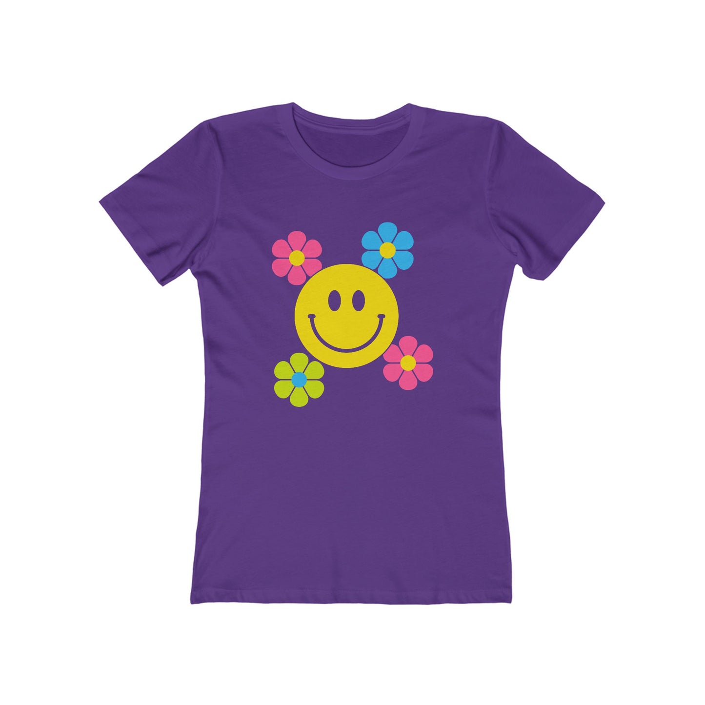 Women's Smiley Flower T-Shirt - 11 colors