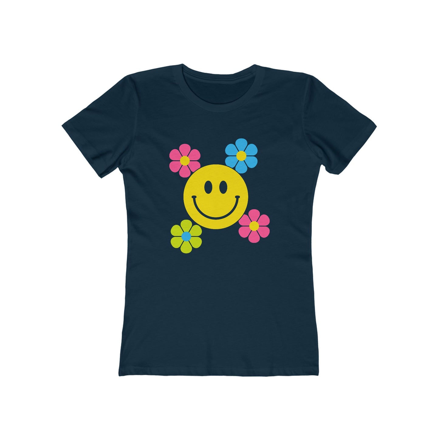 Women's Smiley Flower T-Shirt - 11 colors