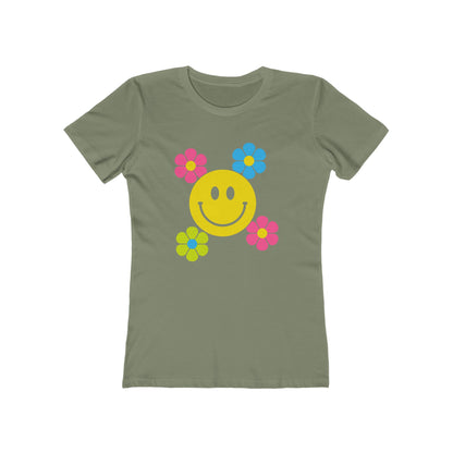 Women's Smiley Flower T-Shirt - 11 colors