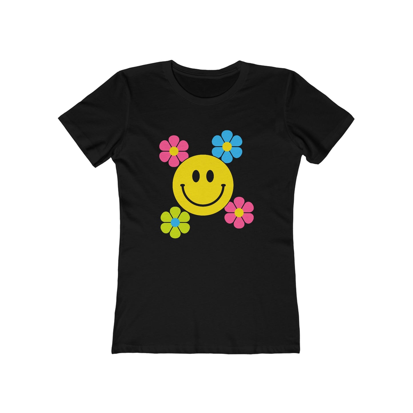 Women's Smiley Flower T-Shirt - 11 colors