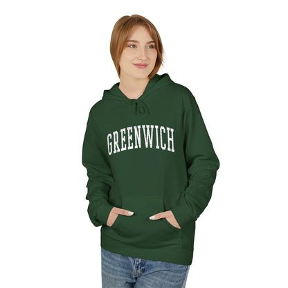 Greenwich, CT Fleece Hoodie - Unisex Sweatshirt for Casual Comfort