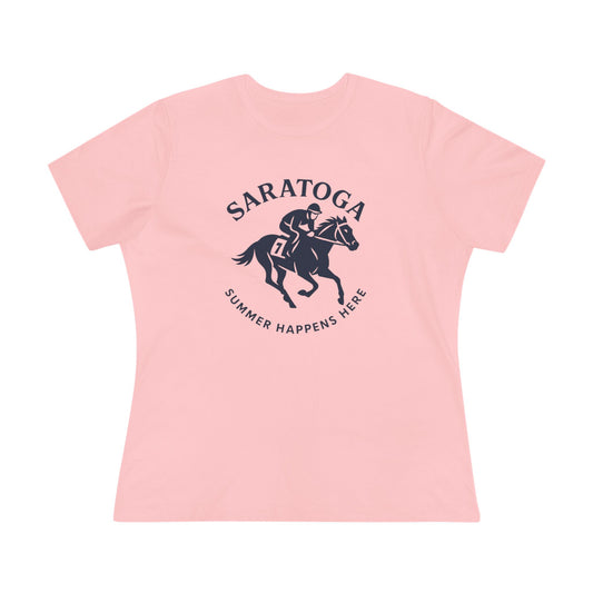 Women's Saratoga Summer Happens Here Semi-Relaxed T-Shirt