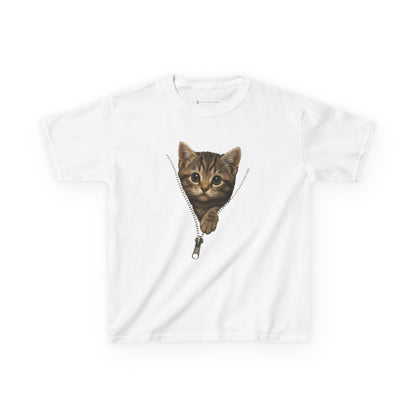 Kids' Peeking Kitten T-shirt - 14 colors