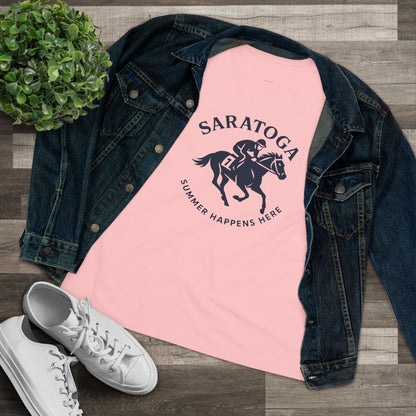 Women's Saratoga Summer Happens Here Semi-Relaxed T-Shirt