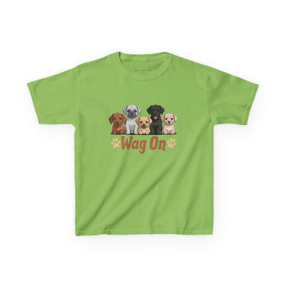 Kids' Wag On Furry Puppies T-Shirt - 16 colors