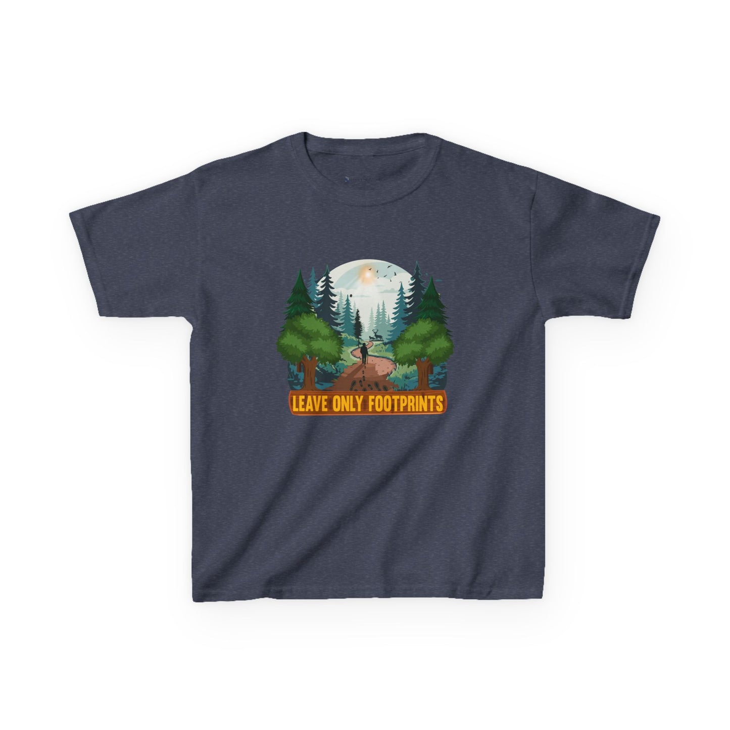 Kids' Leave Only Footprints Forest T-Shirt - 18 colors