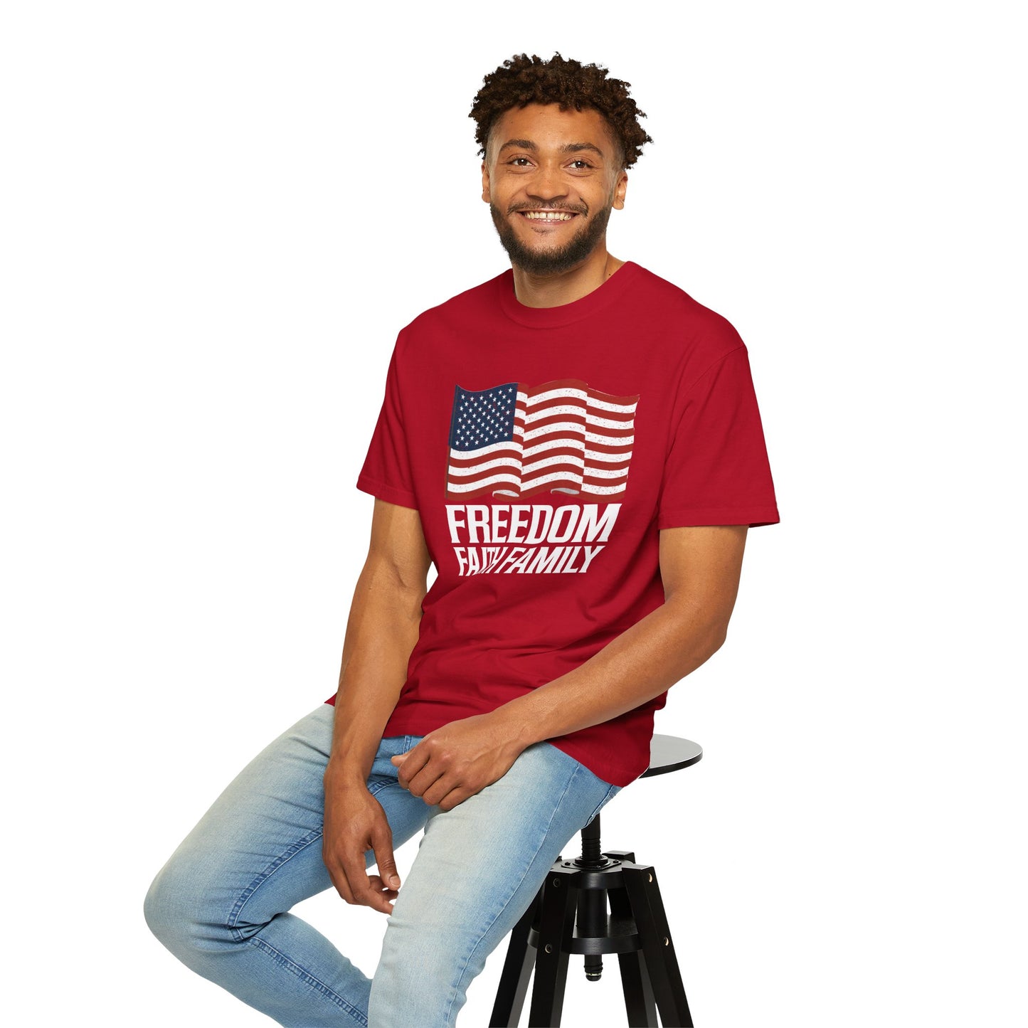Patriotic Freedom Faith Family T-shirt - 17 colors