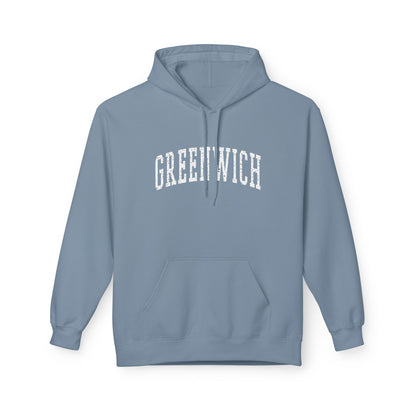 Greenwich, CT Fleece Hoodie - Unisex Sweatshirt for Casual Comfort