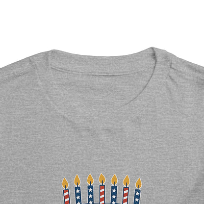 USA Birthday Cake Cute Toddler Tee - 7 colors