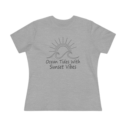 Women's Ocean Tides Sunset Vibes Semi-Relaxed T-Shirt - 8 colors