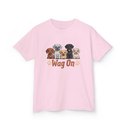 Kids' Wag On Furry Puppies T-Shirt - 16 colors
