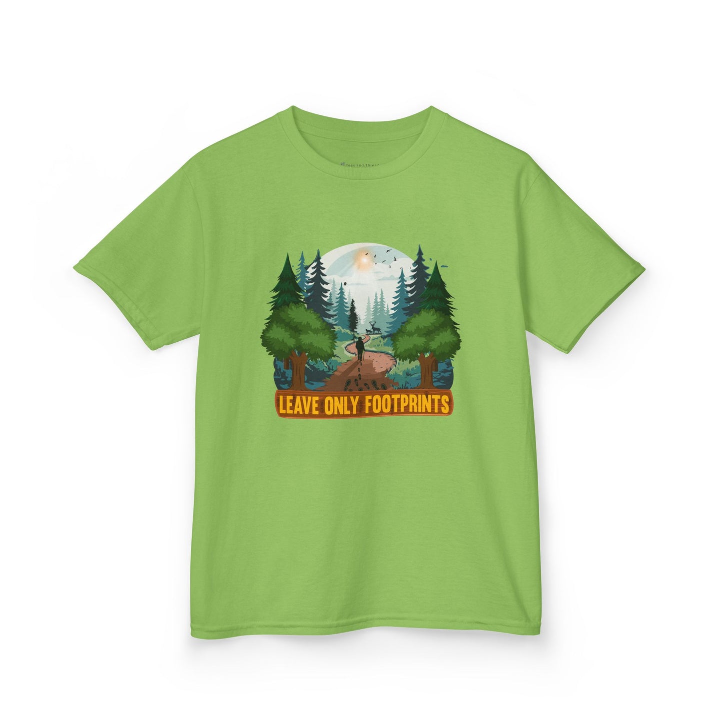 Kids' Leave Only Footprints Forest T-Shirt - 18 colors