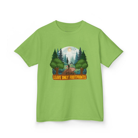 Kids' Leave Only Footprints Forest T-Shirt - 18 colors