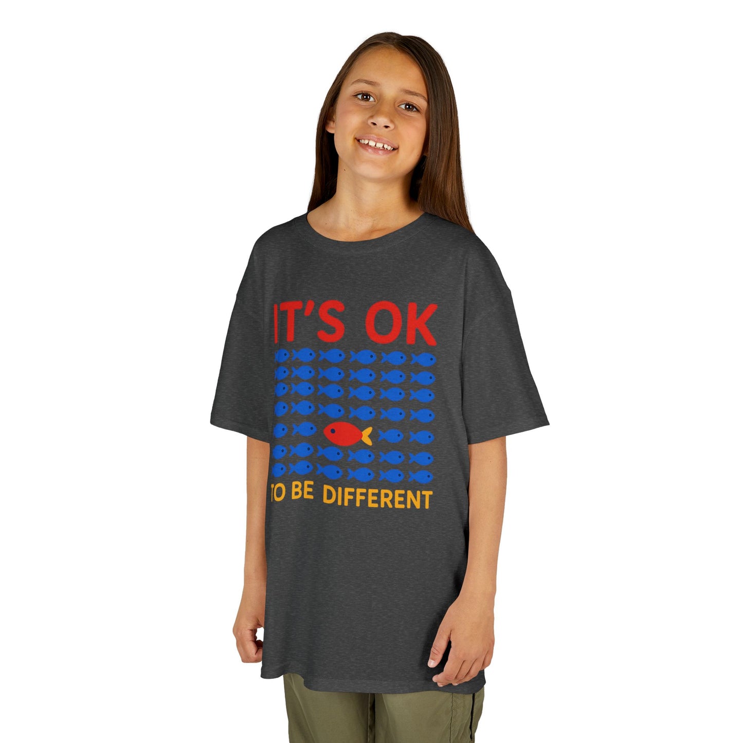 Kids' It's OK To Be Different Fishy Friends T-Shirt - 15 colors