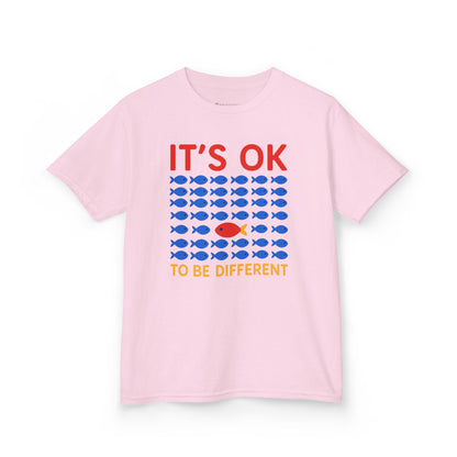 Kids' It's OK To Be Different Fishy Friends T-Shirt - 15 colors