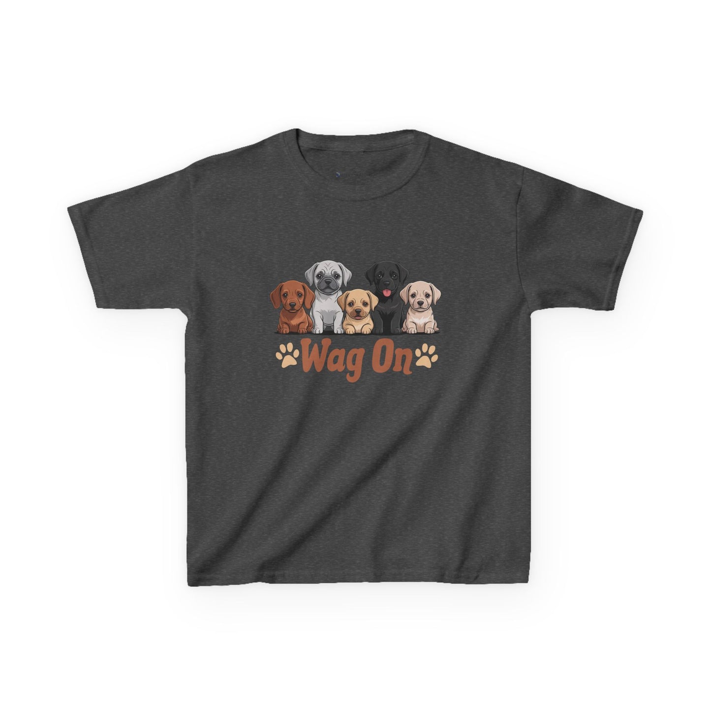 Kids' Wag On Furry Puppies T-Shirt - 16 colors