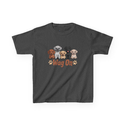 Kids' Wag On Furry Puppies T-Shirt - 16 colors