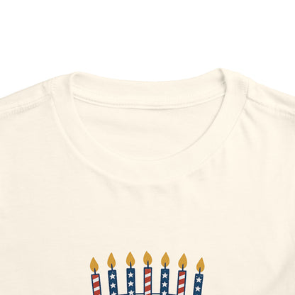 USA Birthday Cake Cute Toddler Tee - 7 colors