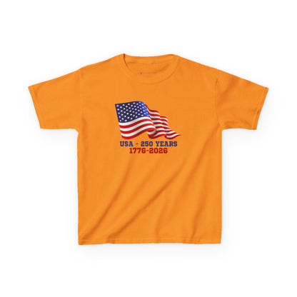 Kids' USA 250 Years Birthday 1776-2026 T-shirt - 15 colors