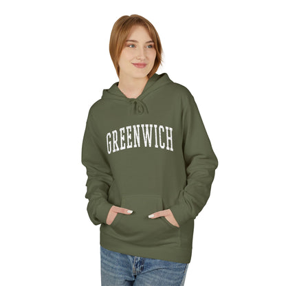 Greenwich, CT Fleece Hoodie - Unisex Sweatshirt for Casual Comfort