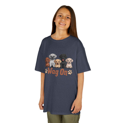 Kids' Wag On Furry Puppies T-Shirt - 16 colors
