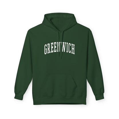 Greenwich, CT Fleece Hoodie - Unisex Sweatshirt for Casual Comfort