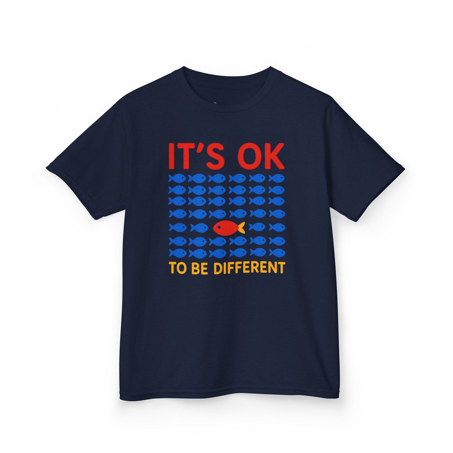 Kids' It's OK To Be Different Fishy Friends T-Shirt - 15 colors