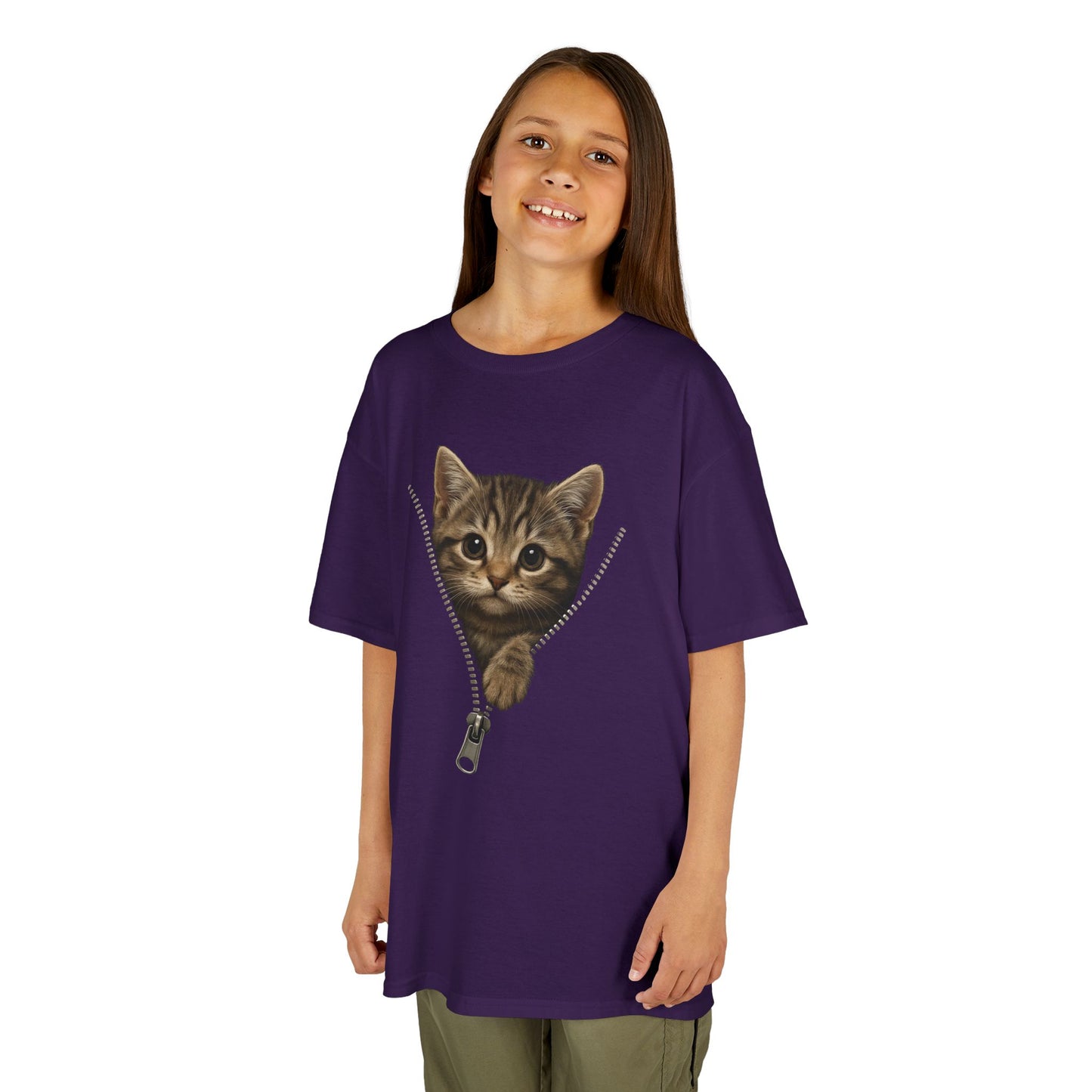 Kids' Peeking Kitten T-shirt - 14 colors