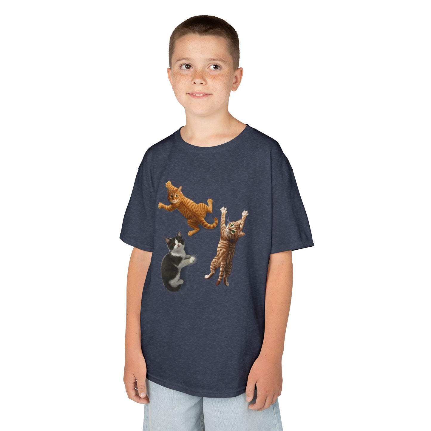 Kids' Clinging Kittens T-Shirt - 14 colors