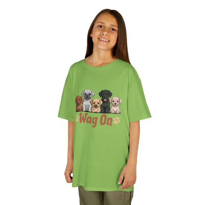 Kids' Wag On Furry Puppies T-Shirt - 16 colors