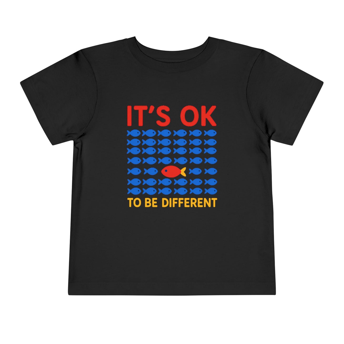 It's OK To Be Different Cute Fishy Toddler Tee - 8 colors