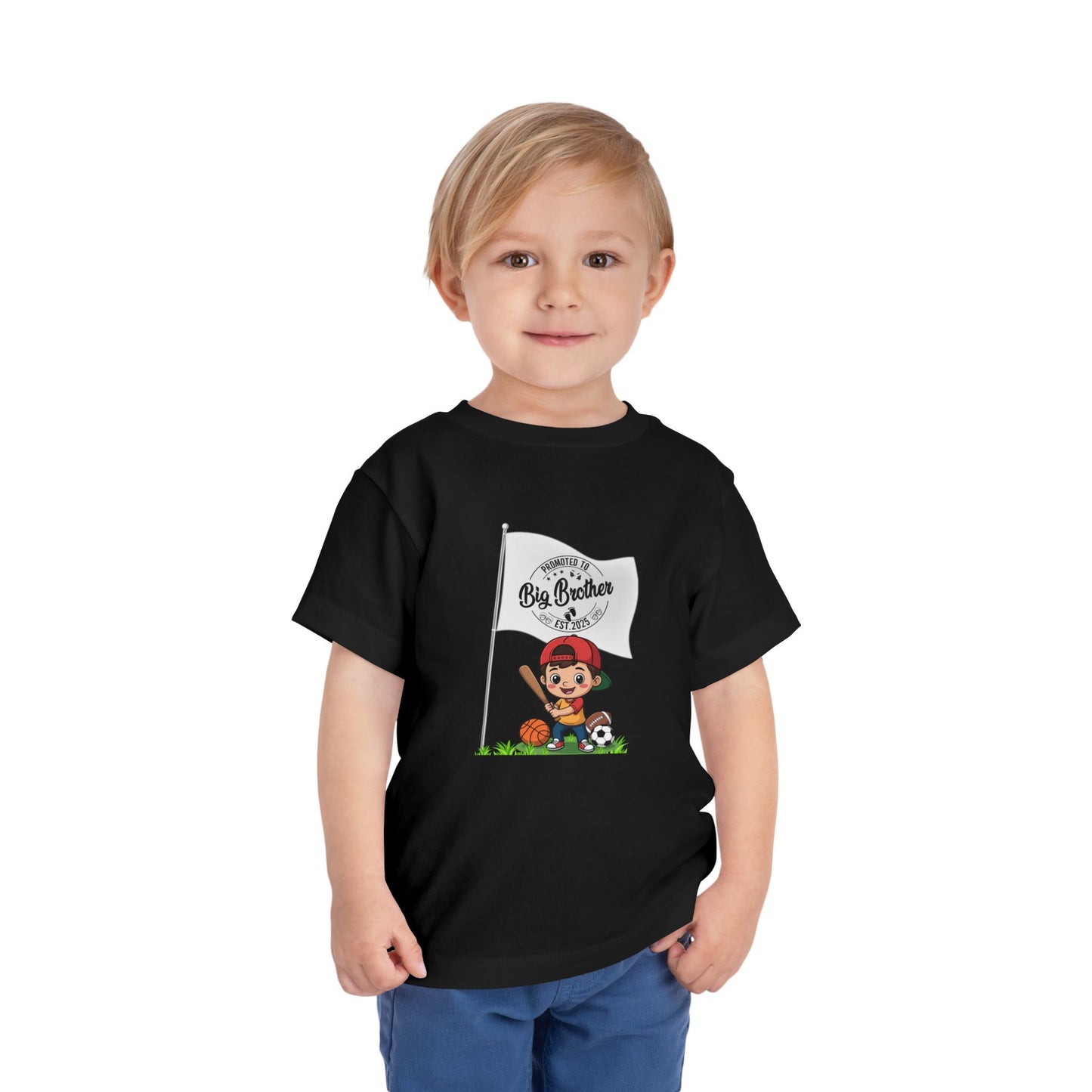 Promoted to Big Brother Cute Toddler Tee - 6 colors