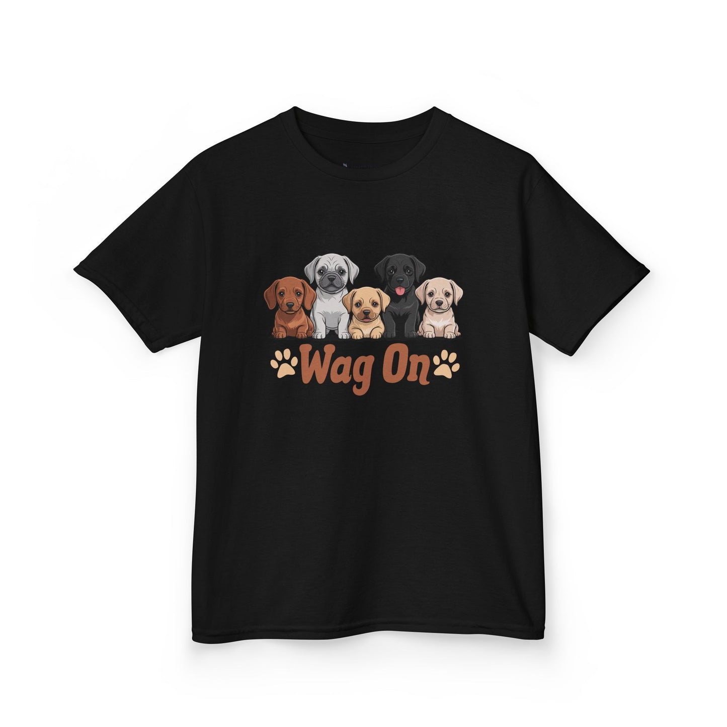 Kids' Wag On Furry Puppies T-Shirt - 16 colors