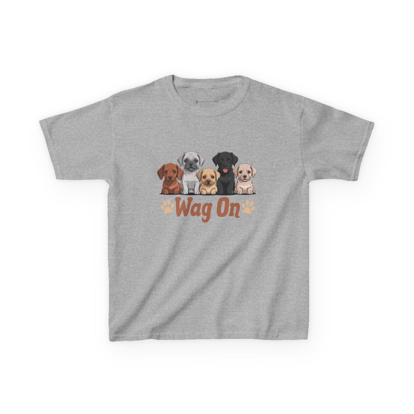 Kids' Wag On Furry Puppies T-Shirt - 16 colors