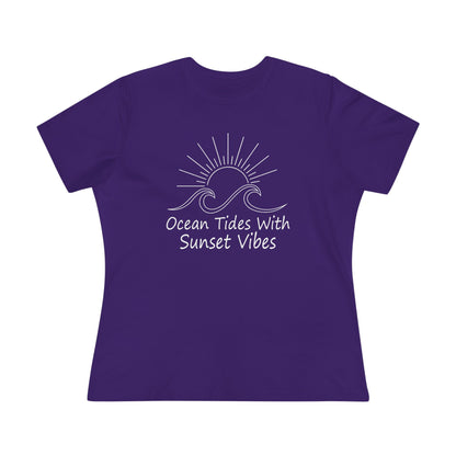 Women's Ocean Tides Sunset Vibes Semi-Relaxed T-Shirt - 8 colors
