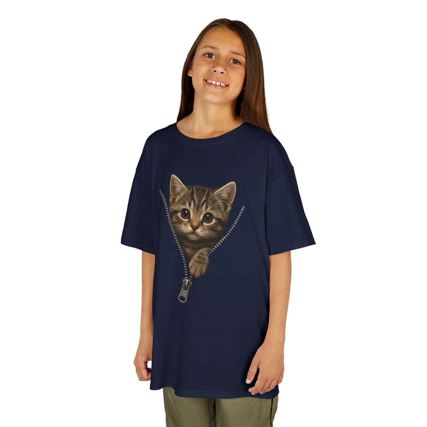 Kids' Peeking Kitten T-shirt - 14 colors